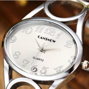 NWOT | Silver Tone Circle Band Bracelet Watch